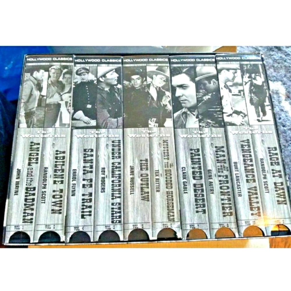 Hollywood Classics Collectors Choice The Westerns Set VHS 10 Tape Set
